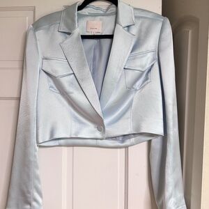 Cinq à Sept Ida Satin Crop Jacket size 6
